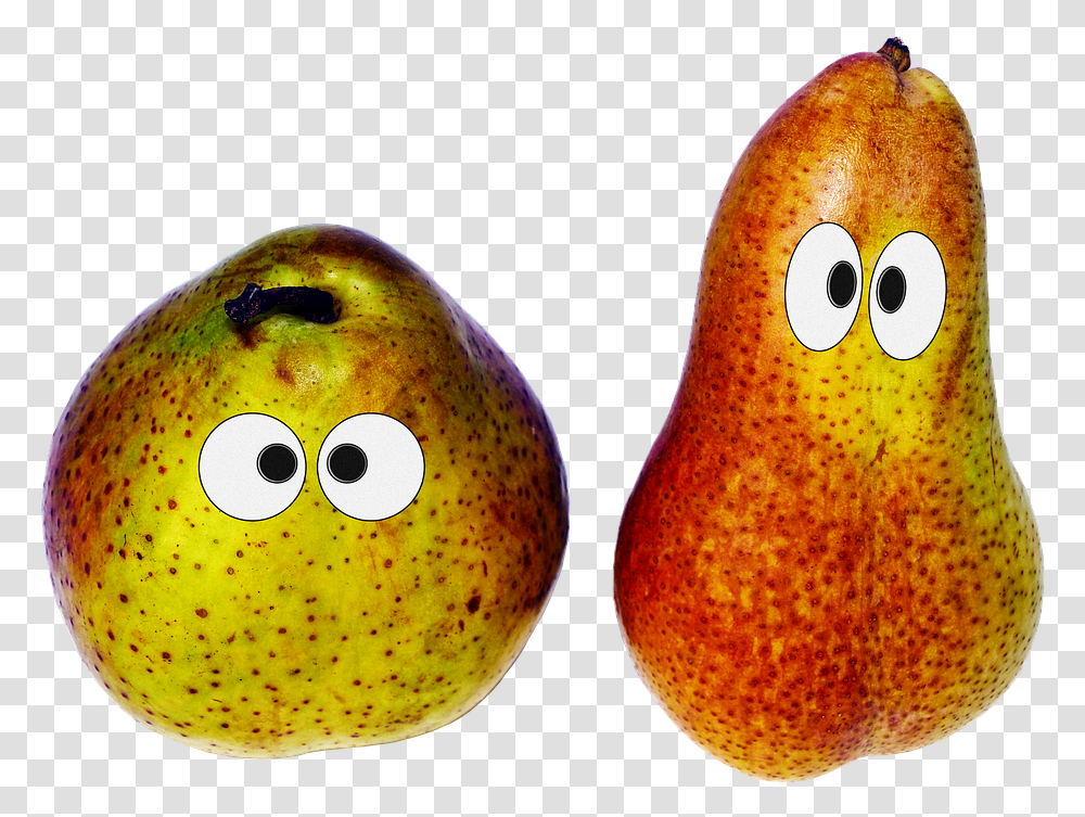 Pears Cheeky Rascal Fruit Face Funny Eyes, Plant, Food, Apple Transparent Png