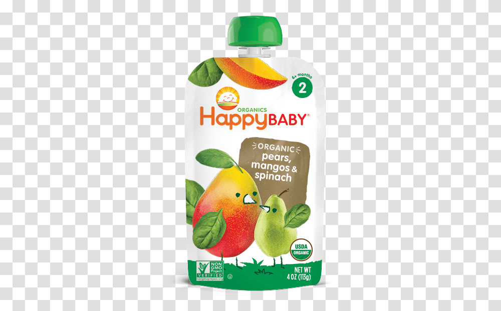Pears Mangos Amp SpinachClass Fotorama Img Happy Tot Baby Food, Plant, Bird, Fruit, Beverage Transparent Png