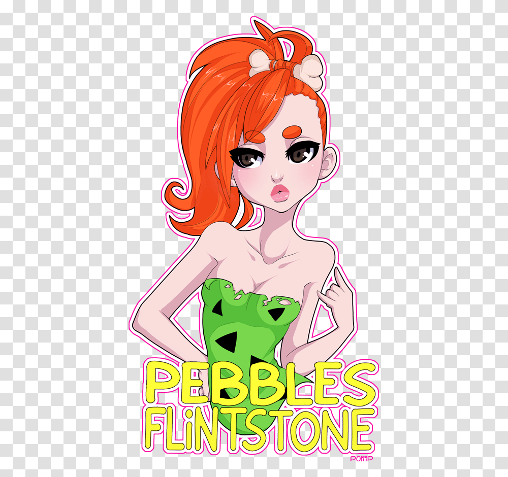 Pebbles Flintstone By Poliip Grown Up Pebbles Flintstones Teenager, Graphics, Art, Comics, Book Transparent Png