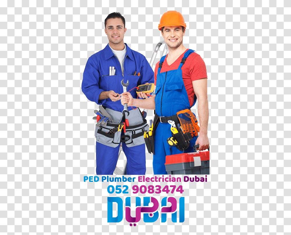 Ped Plumber Electrician Dubai Title Electrician Guy, Person, Human, Helmet Transparent Png
