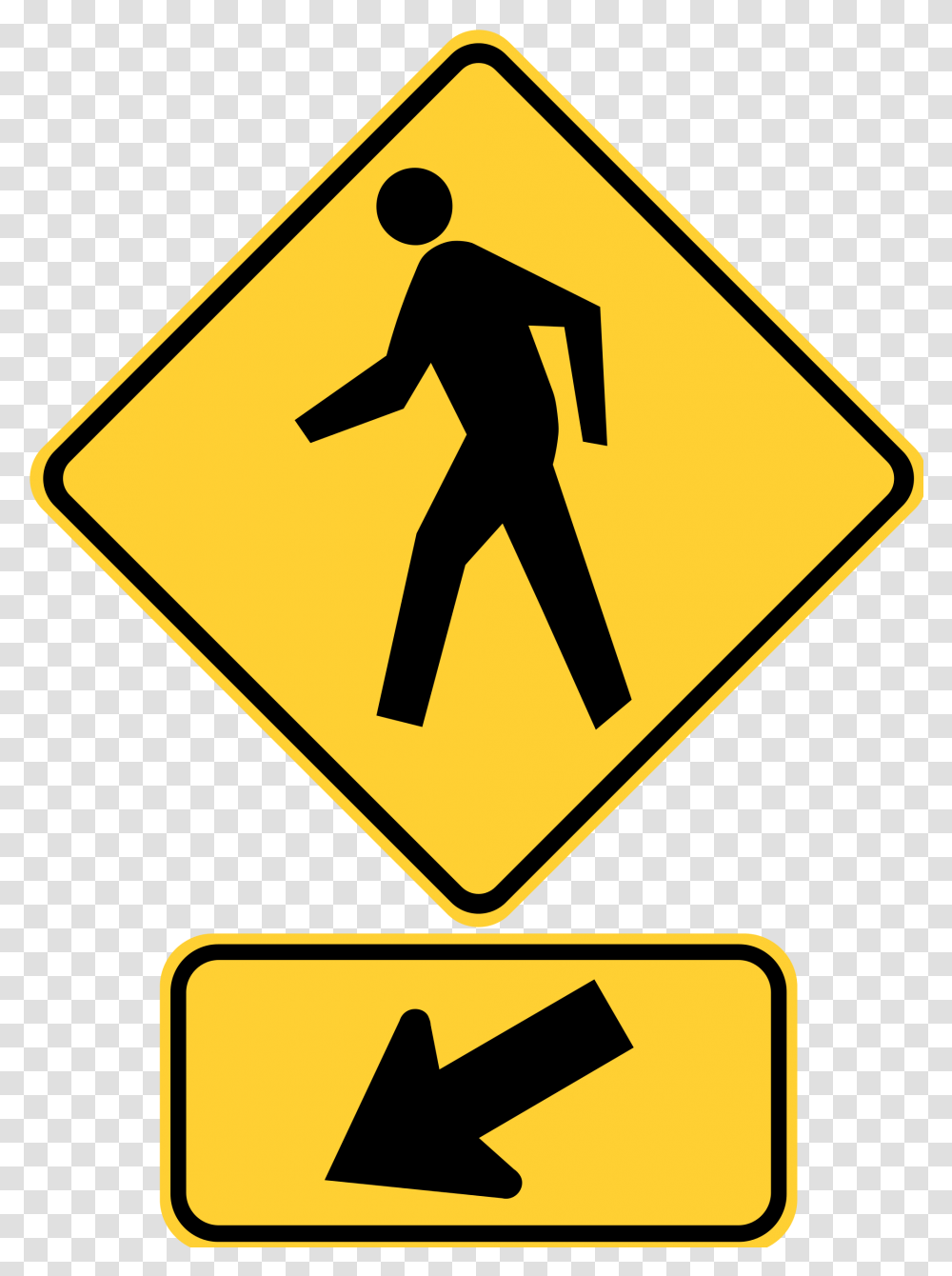 Pedestrian Crossing Ahead Sign Clipart Download Pedestrian Crossing Sign, Person, Human, Road Sign Transparent Png