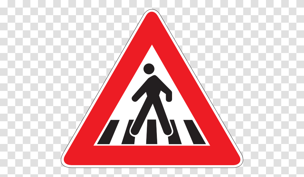 Pedestrian Crossing Clip Art, Sign, Road Sign, Triangle Transparent Png