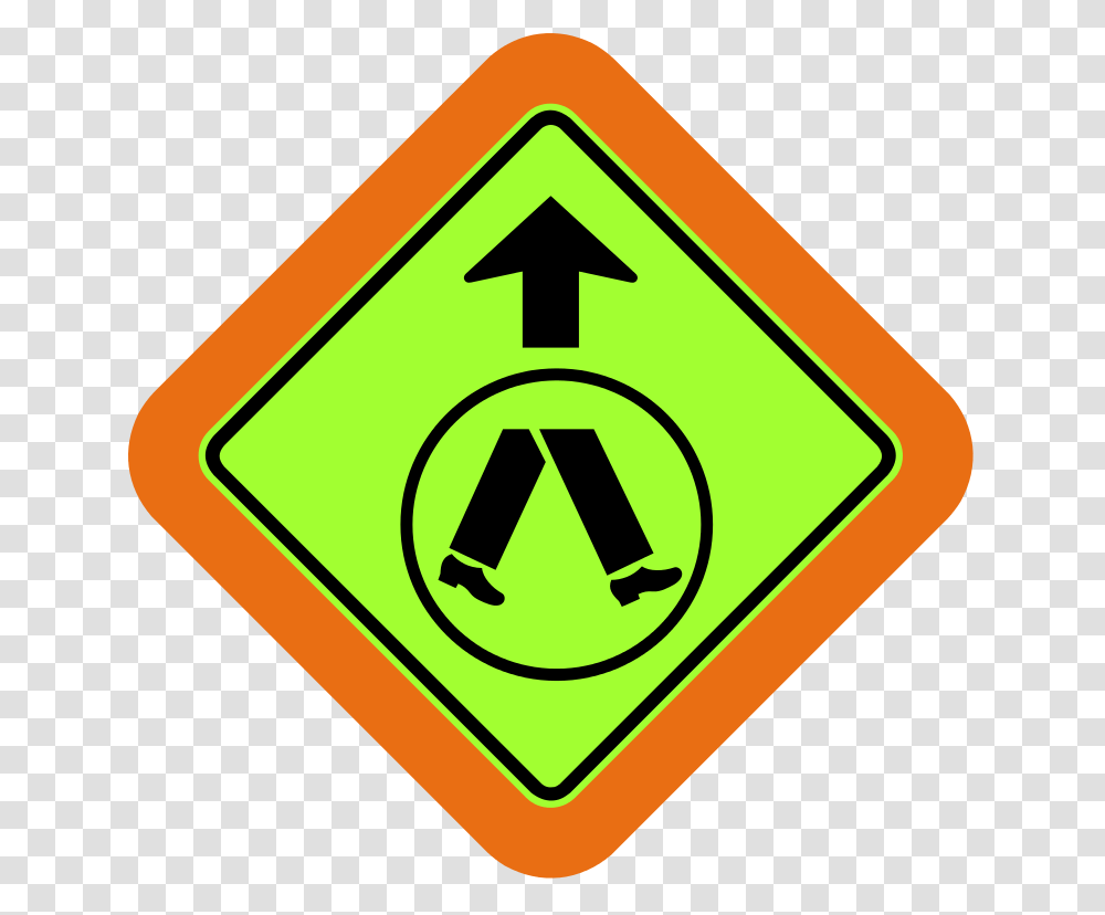 Pedestrian Crossing Sign Australia, Road Sign, Recycling Symbol Transparent Png