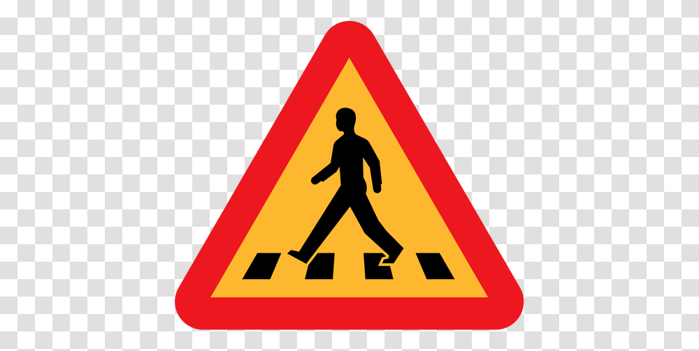 Pedestrian Crossing Sign Vector Clip Art, Person, Human, Road Sign Transparent Png