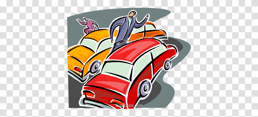 Pedestrian Makes His Way Through Traffic Royalty Free Vector Clip, Transportation, Vehicle, Lawn Mower, Tool Transparent Png