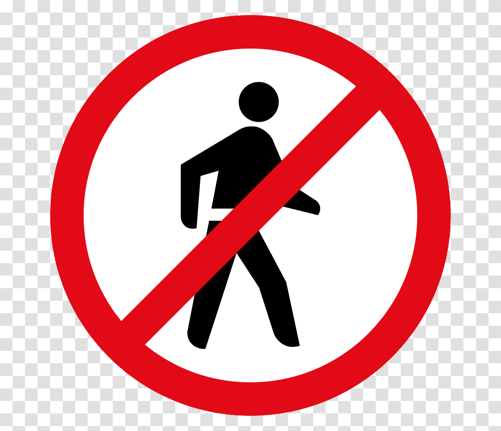 Pedestrian Prohibited Sign Signs R Us, Road Sign, Stopsign Transparent Png