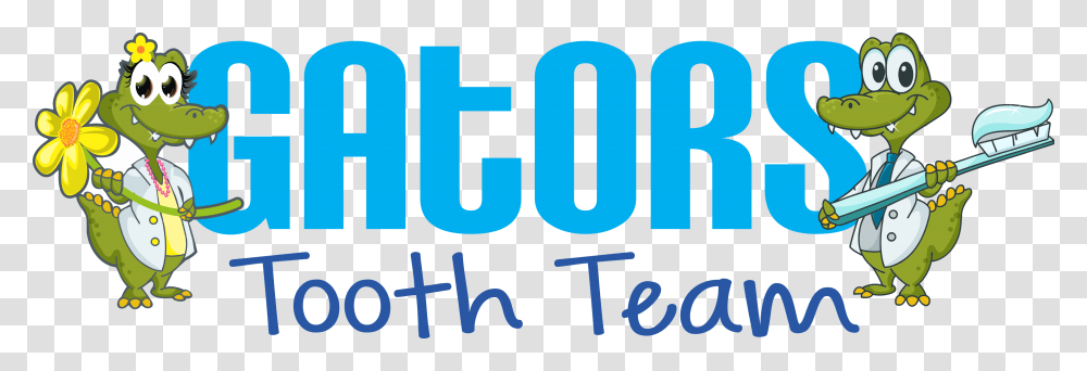 Pediatric Dentist Gators Tooth Team Logo Graphic Design, Word, Trademark Transparent Png