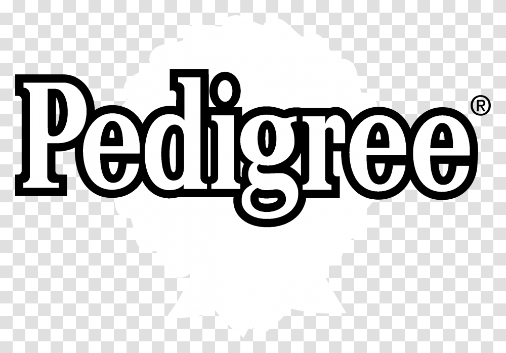 Pedigree Logo Black And White Pedigree Logo White, Label, Cream, Dessert Transparent Png