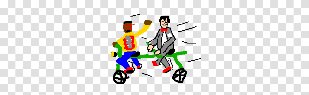 Pee Wee And Erkel Ride A Tandem Bike, Person, Human, Performer, Poster Transparent Png