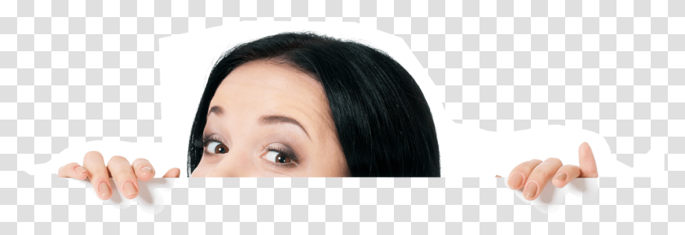 Peeking Over A Wall, Face, Person, Head, Smile Transparent Png