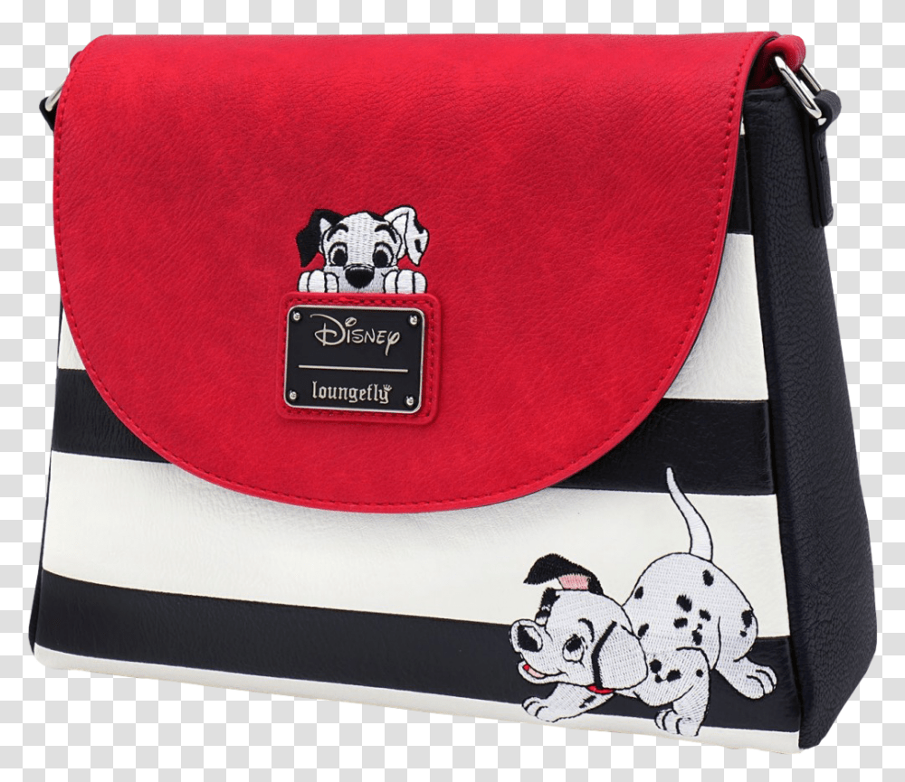 Peeking Puppy Striped 10 Faux Leather Crossbody Bag Loungefly Disney 101 Dalmatians, Label, Purse, Handbag Transparent Png