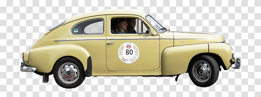 Peel Nstick Poster Of Old Automotive Classic Old Car Old Volvo, Vehicle, Transportation, Person, Taxi Transparent Png
