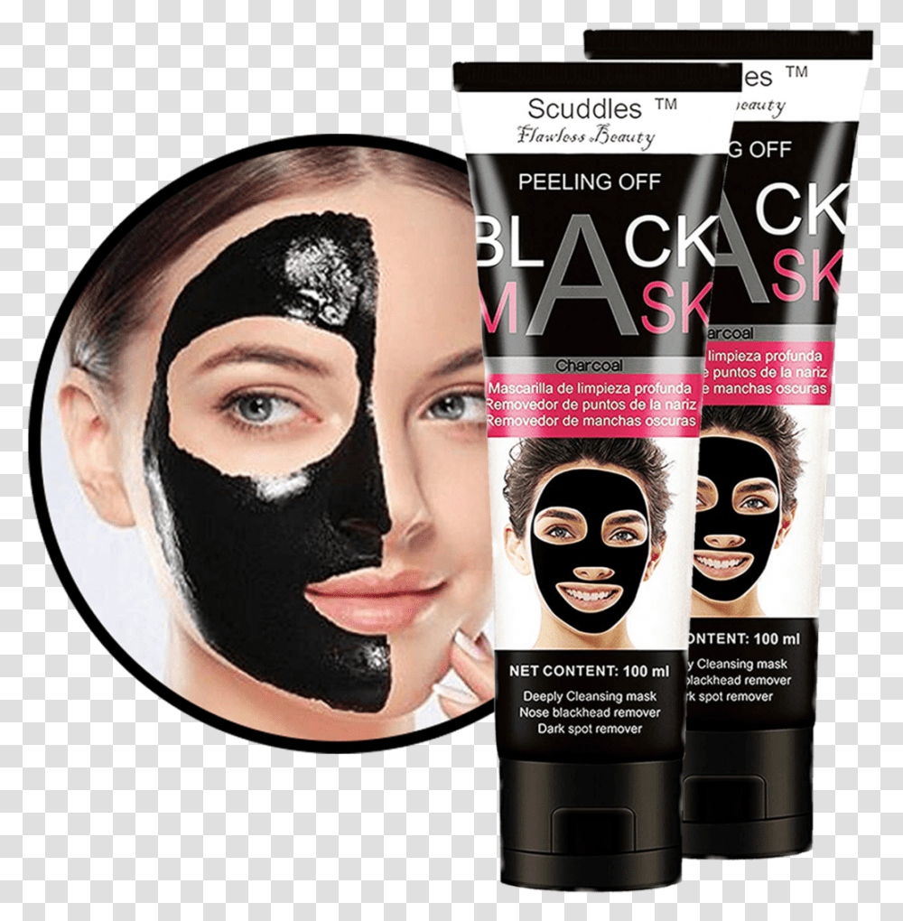 Peel Off Charcoal Mask In India, Person, Human, Poster, Advertisement Transparent Png