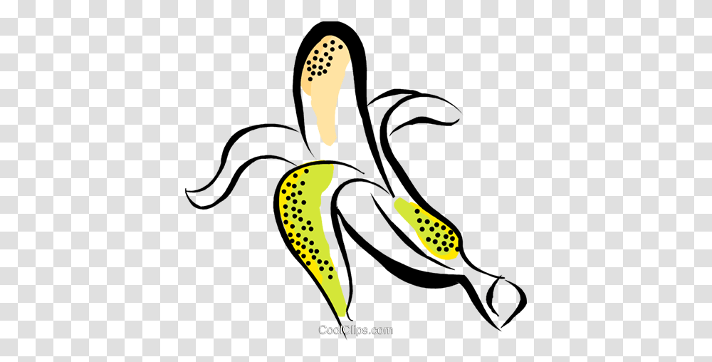 Peeled Banana Royalty Free Vector Clip Art Illustration, Bird, Animal, Food, Snake Transparent Png