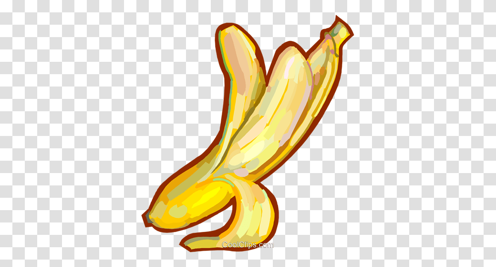 Peeled Banana Royalty Free Vector Clip Art Illustration, Plant, Food, Fruit, Bird Transparent Png