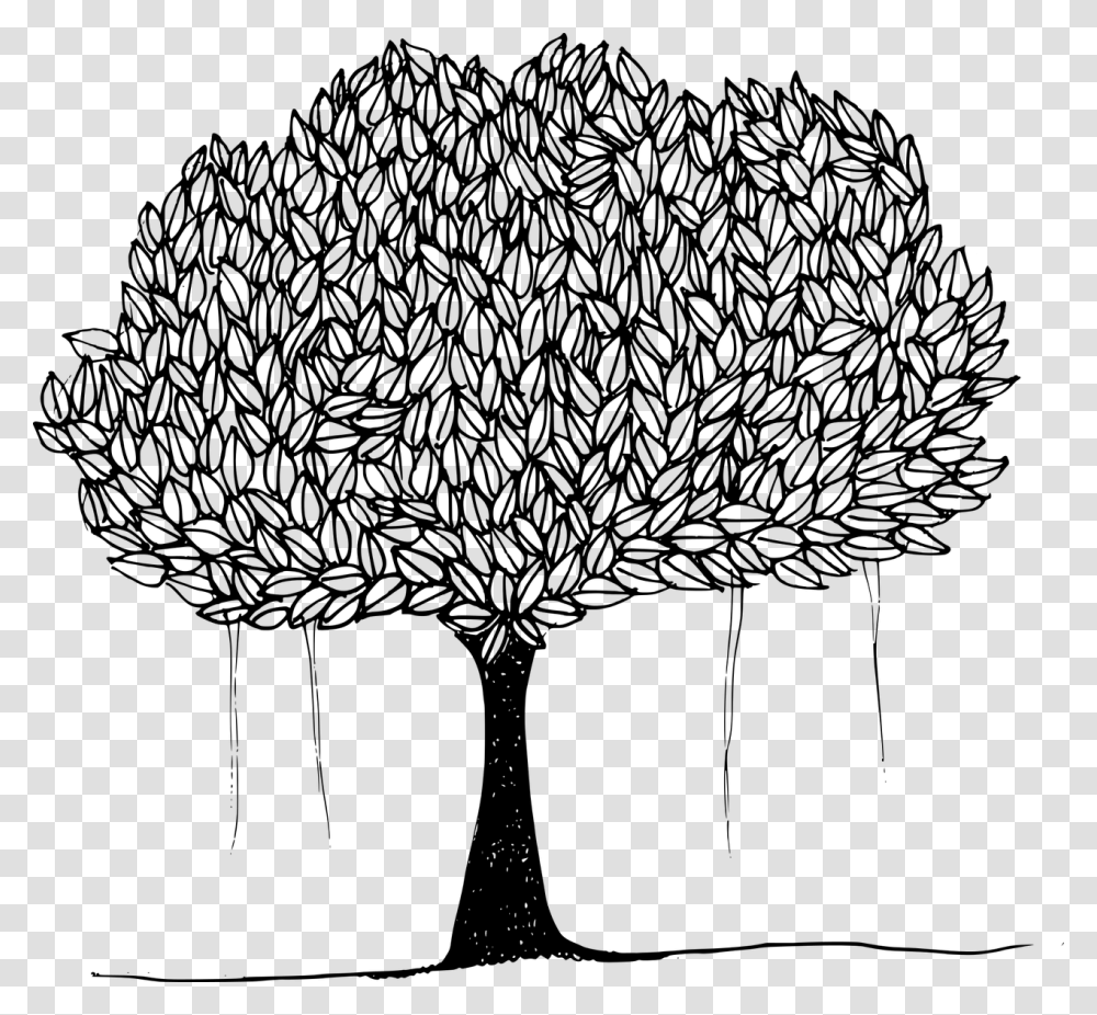 Peepal Tree Drawing Easy, Gray, World Of Warcraft Transparent Png