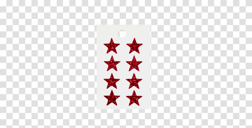 Pegable Mini Star Glitter Stickers Red Pcs Per Sheet, Star Symbol Transparent Png