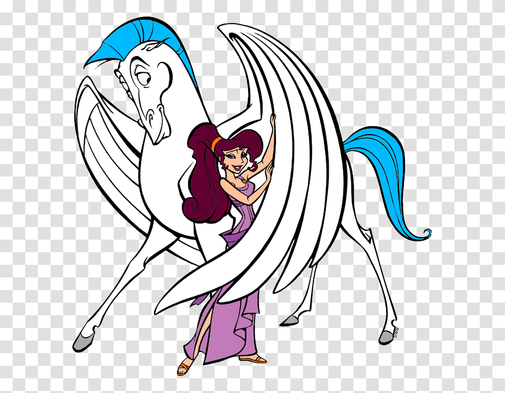 Pegasus Clipart Hercules Disney Megara And Pegasus, Angel, Archangel, Zebra, Wildlife Transparent Png