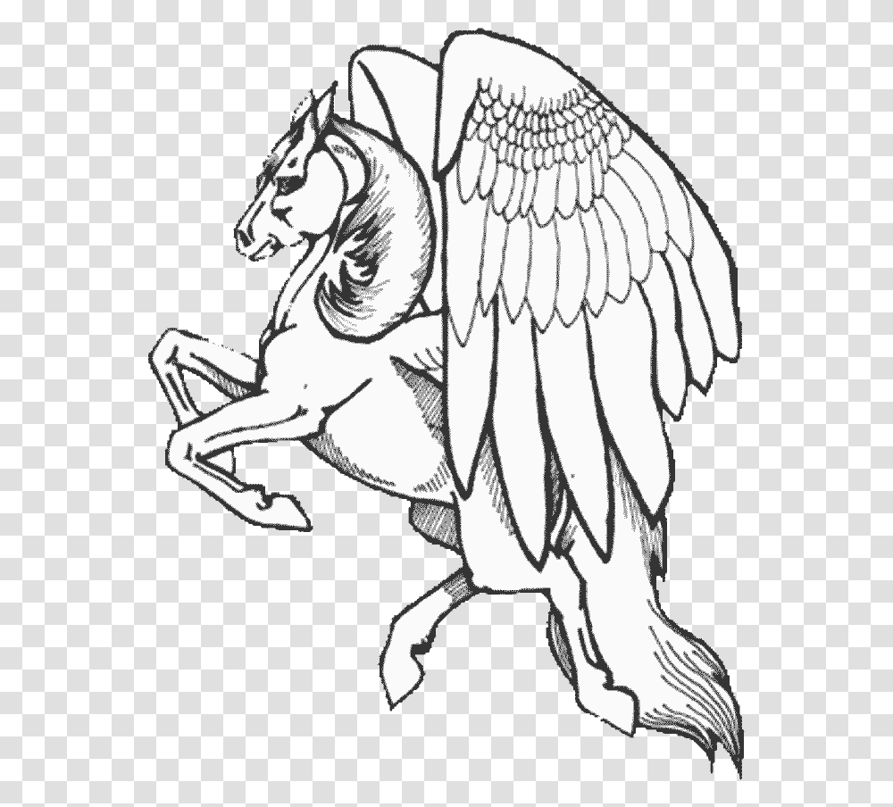 Pegasus Coloring Pages To Print Pegasus Coloring Pages, Animal, Bird Transparent Png