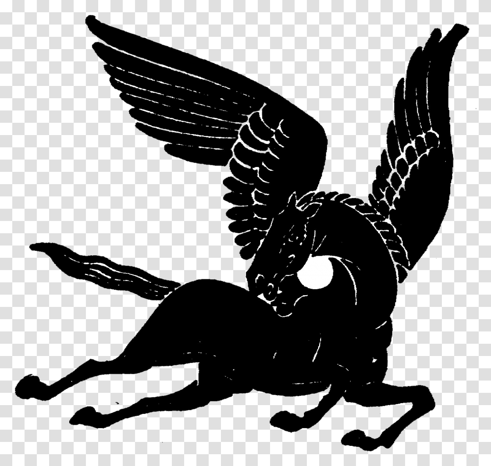 Pegasus Free Pic Ancient Greek Animals, Silhouette, Pet, Black Cat, Mammal Transparent Png