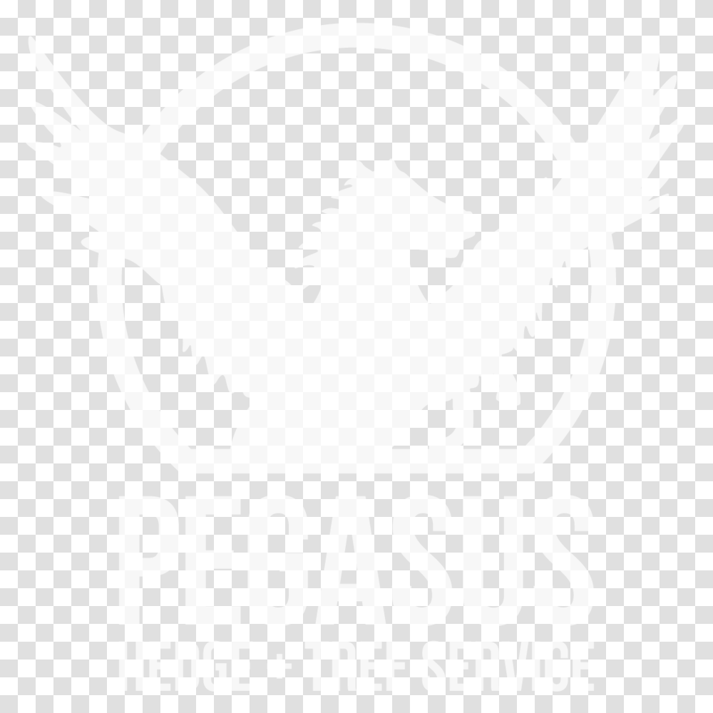 Pegasus Hedge & Tree Johns Hopkins Logo White, Poster, Advertisement, Symbol, Stencil Transparent Png