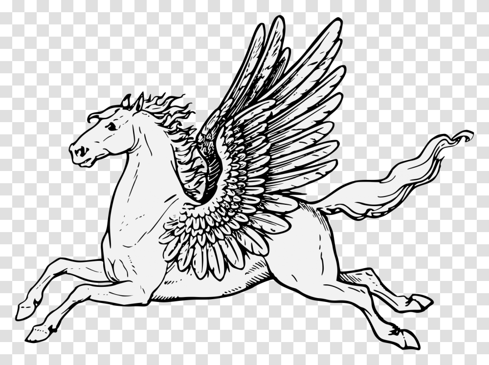 Pegasus Horse, Mammal, Animal, Dragon, Bird Transparent Png