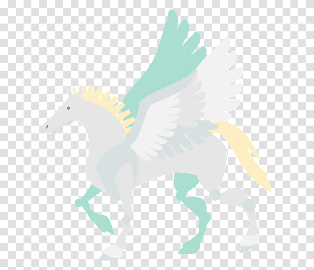 Pegasus Mythical Creature Clipart Stallion, Horse, Mammal, Animal, Bird Transparent Png