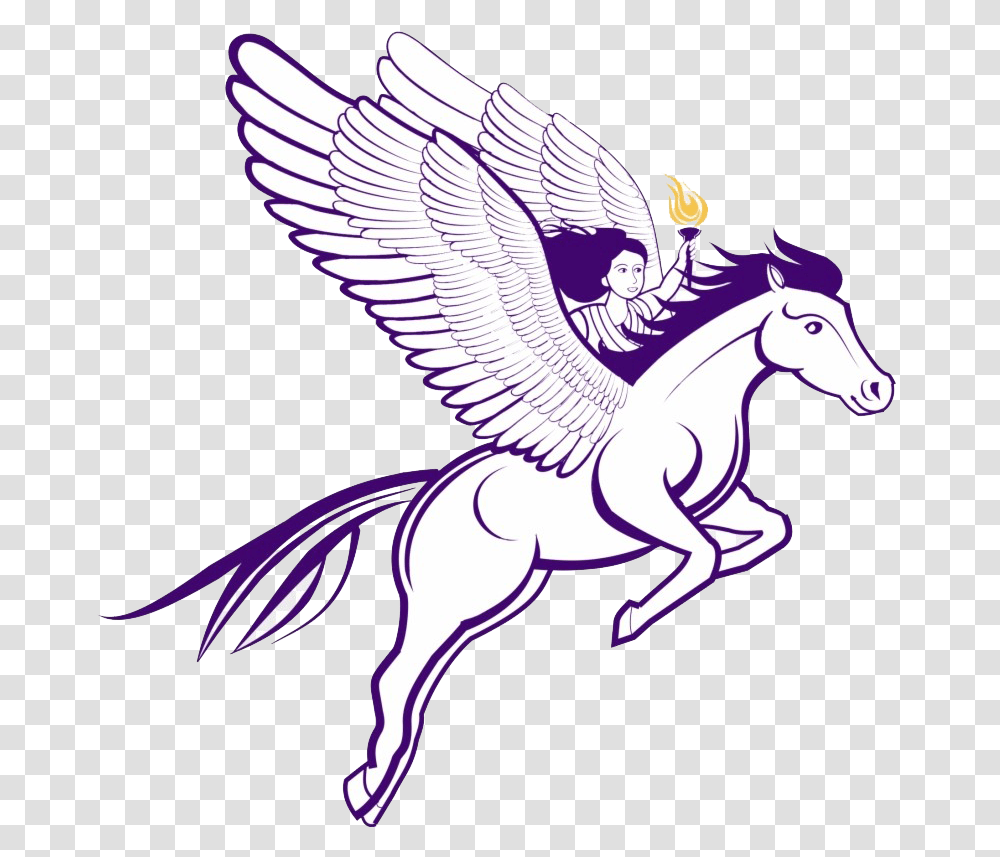 Pegasus Photo Woman Holding A Torch Horse With Wings, Mammal, Animal, Emblem Transparent Png
