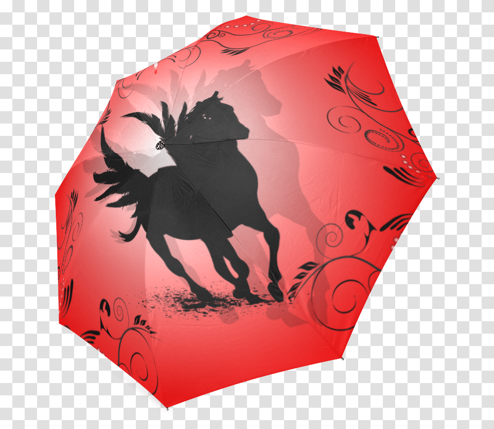 Pegasus Silhouette Foldable Umbrella Illustration, Canopy Transparent Png