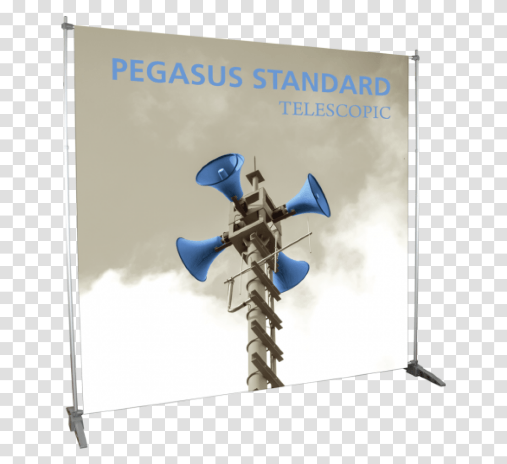 Pegasus Standard Telescopic Banner Stand Pegasus Supreme Telescopic Banner Stand, Electronics, Screen, Horn, Brass Section Transparent Png