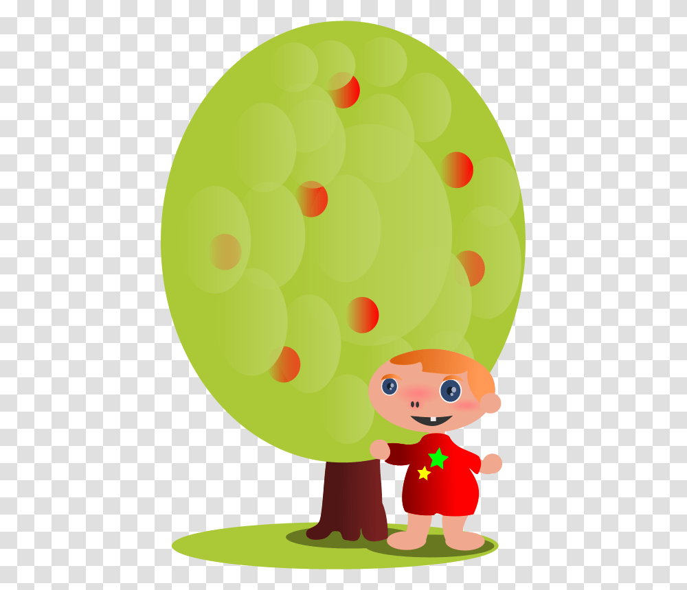 Peileppe Red Fruit Tree With A Baby, Nature, Ball, Food, Egg Transparent Png