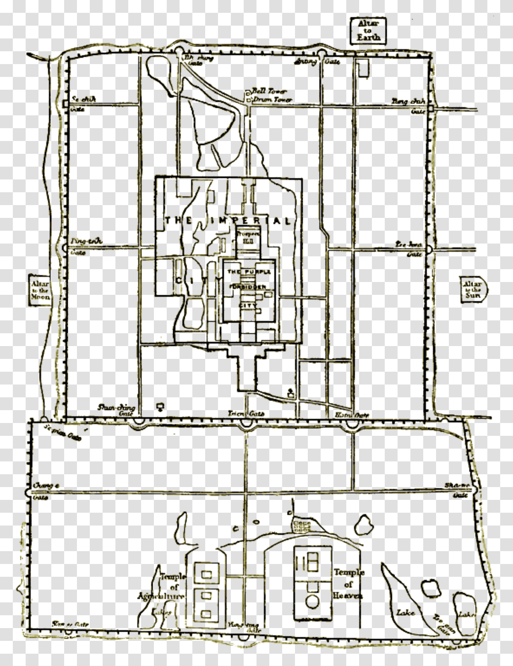 Peking Peking Map, Plan, Plot, Diagram, Rug Transparent Png