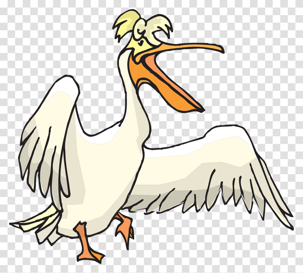 Pelican, Bird, Animal, Hammer, Tool Transparent Png