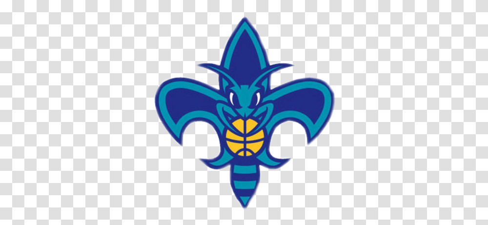 Pelicans Fleur De Lis New Orleans Hornets Logo, Symbol, Pattern, Emblem, Art Transparent Png