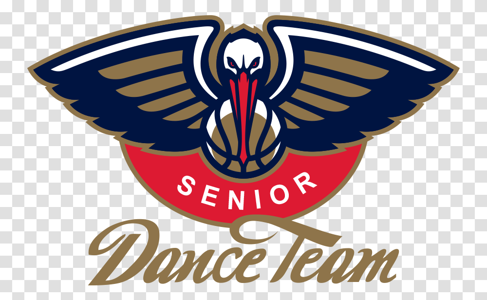 Pelicans Senior Dance Team New Orleans New Orleans Pelicans Logo, Symbol, Emblem, Trademark, Poster Transparent Png