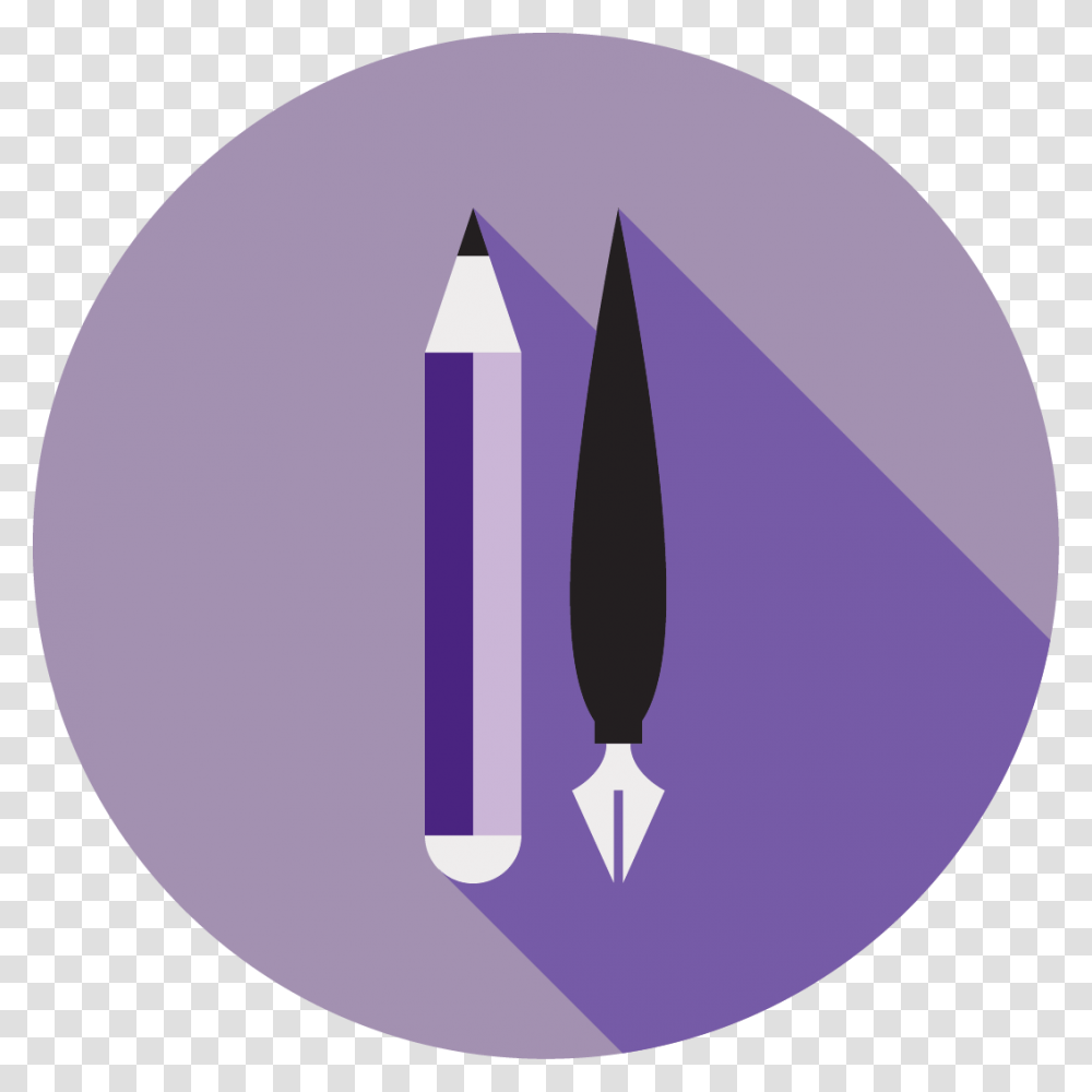 Pen And Pencil Circle, Label, Crayon, Plant Transparent Png