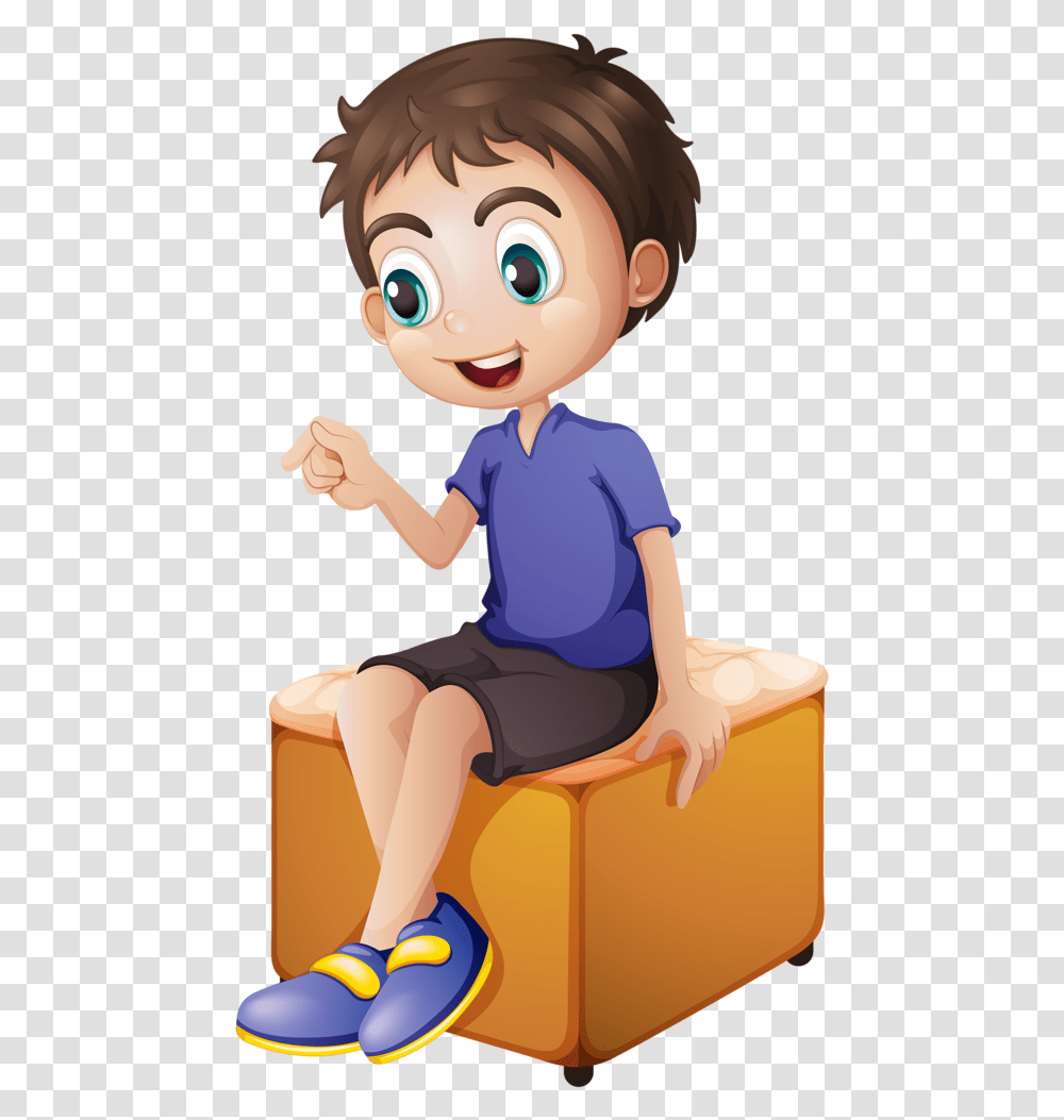 Pen Clipart Boy Boy Sitting On Chair Clipart, Person, Human, Furniture, Hand Transparent Png