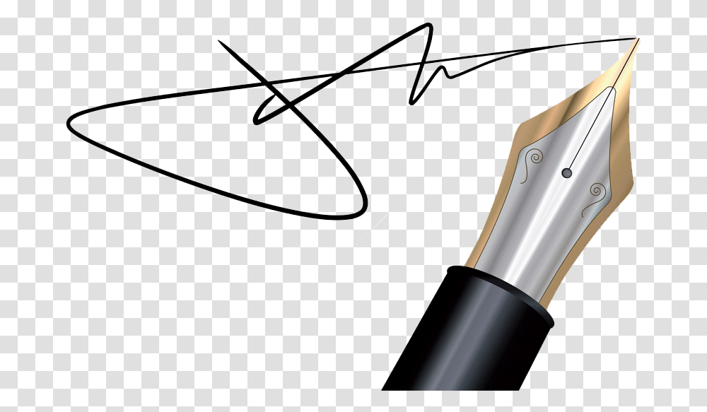 Pen Clipart Signature Pen Pen And Signature, Bow, Cosmetics, Lipstick, Steamer Transparent Png