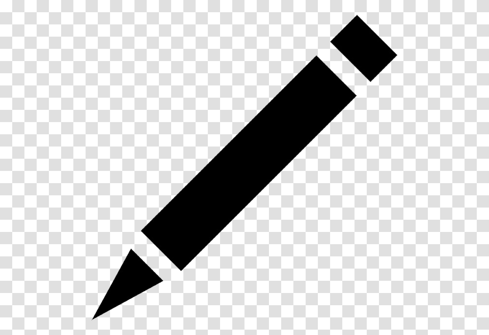 Pen Icon Black And White, Crayon, Pencil Transparent Png