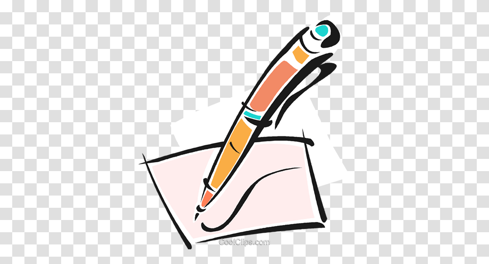 Pen Writing On A Piece Of Paper Royalty Free Vector Clip Art Transparent Png