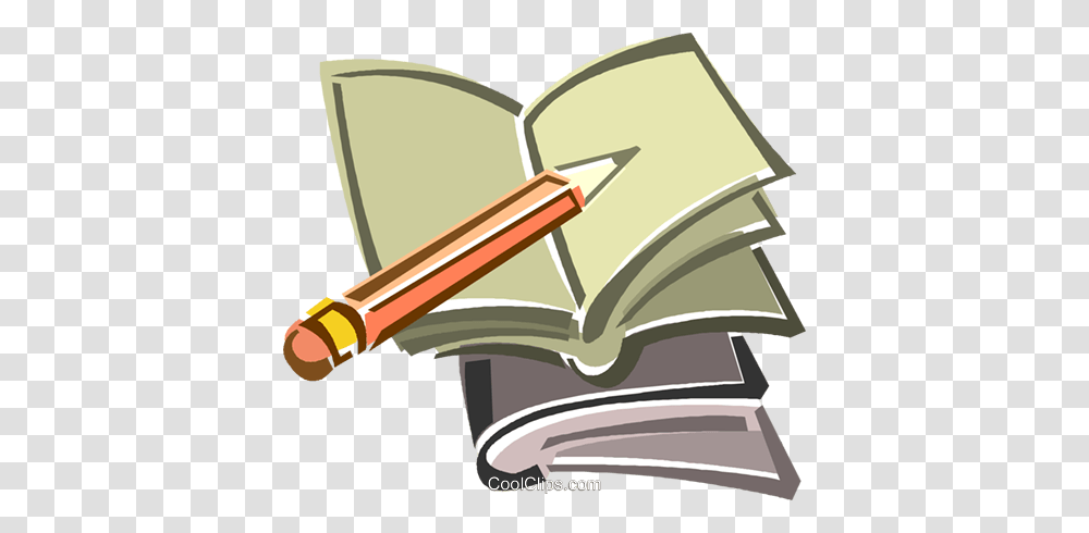 Pencil And Notebook Royalty Free Vector Clip Art Illustration, Weapon, Weaponry Transparent Png