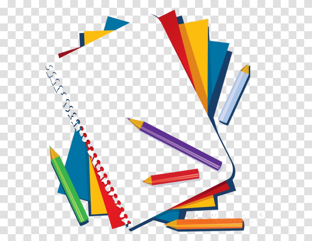 Pencil And Paper Rentre Scolaire Clipart Notebook Clip Book And Pencil Clipart, Diary, File Binder Transparent Png