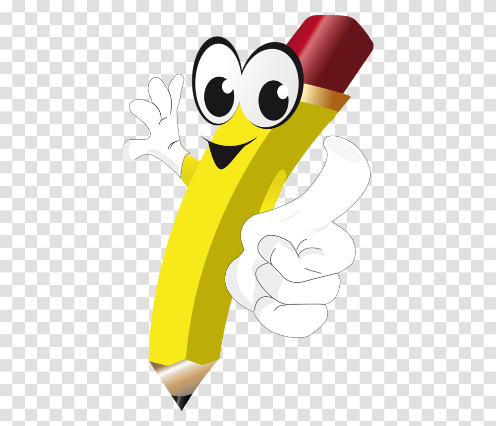 Pencil Cartoon Illustration Download Free Image Clipart Animated Pencil Clipart, Hand, Fist Transparent Png