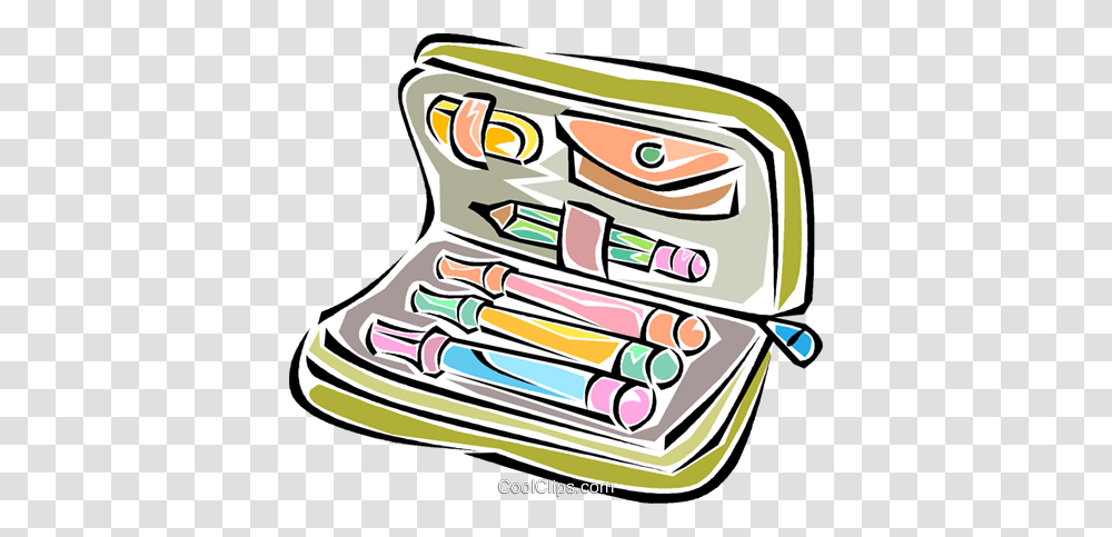 Pencil Case Royalty Free Vector Clip Art Illustration, Drawing Transparent Png
