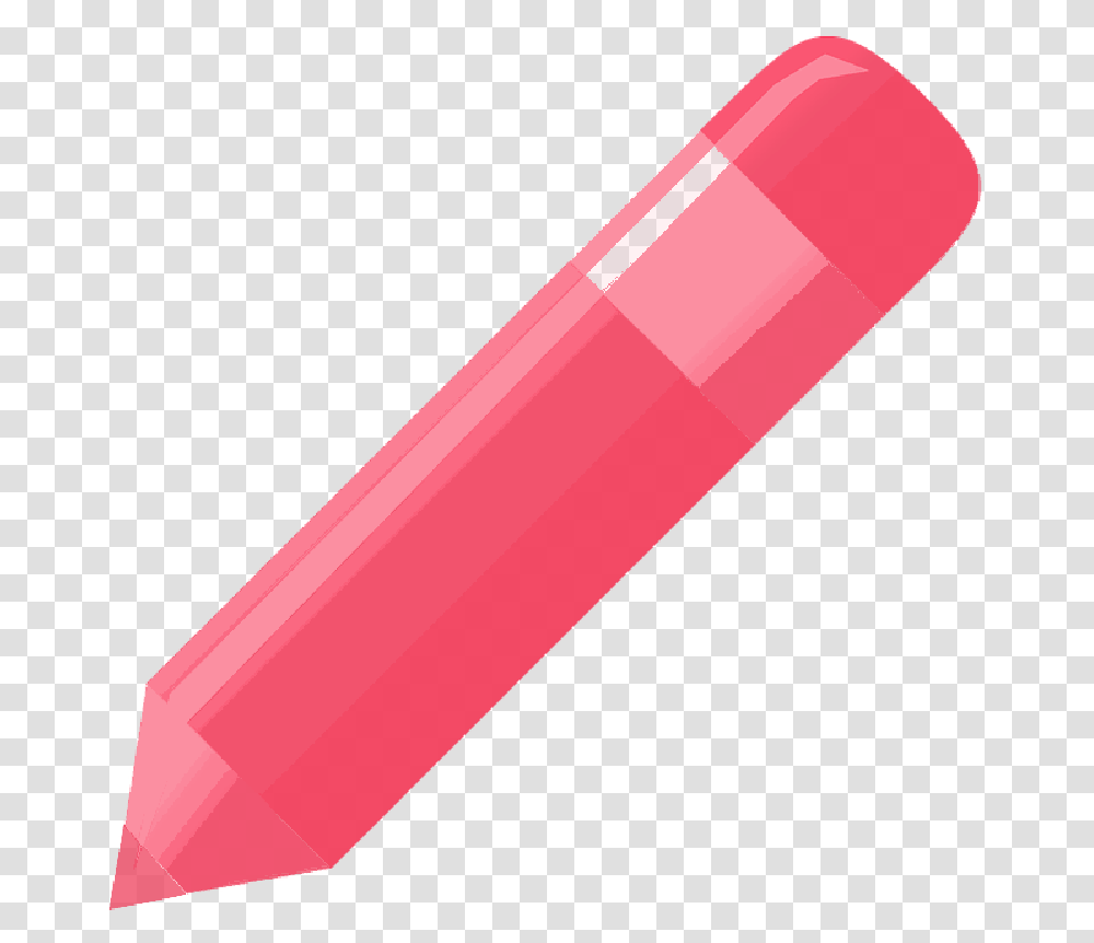 Pencil Clipart Pen Orange Red Eraser Graphic Eraser, Crayon, Marker Transparent Png