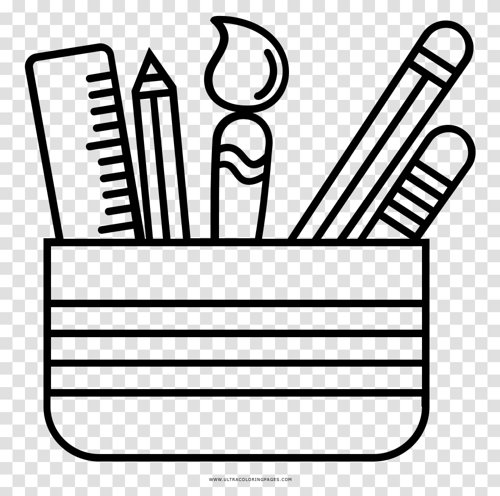 Pencil Cup Coloring Page, Gray, World Of Warcraft Transparent Png