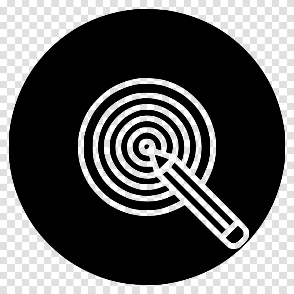 Pencil Dart Board Idea Goal Target Bullseye Circle, Spiral, Coil Transparent Png