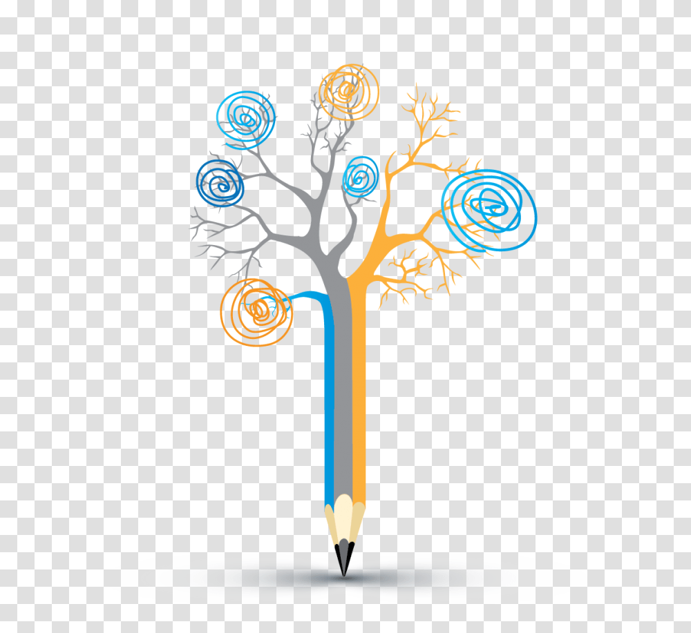 Pencil Logo Template Online Education Logo, Graphics, Art, Drawing, Floral Design Transparent Png