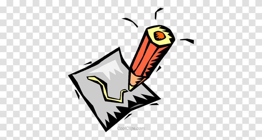 Pencil Making A Graph On A Paper Royalty Free Vector Clip Art, Weapon, Weaponry, Bomb, Dynamite Transparent Png