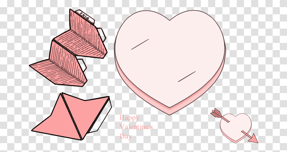 Pencil Pals Valentine Pencil Pink Valentine's Day, Paper, Heart, Origami Transparent Png